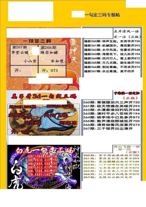 福彩3D第015期牛魔王获奖诗词